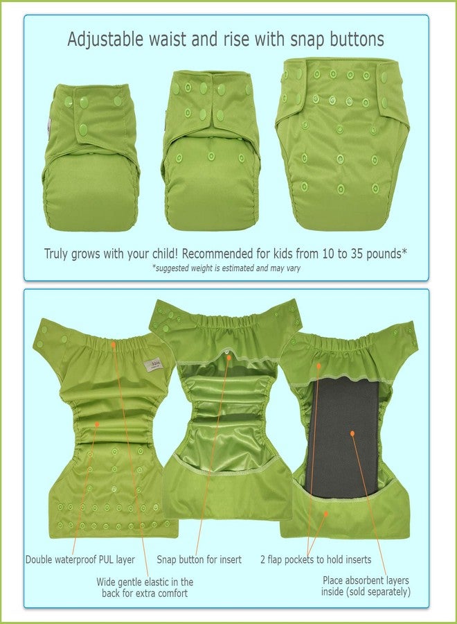 Ecoable Reusable Diaper Cover: Waterproof Shell for Baby Prefold Cloth Diapers, Flats, Fitted or Inserts (Black Arrow) - Image 3